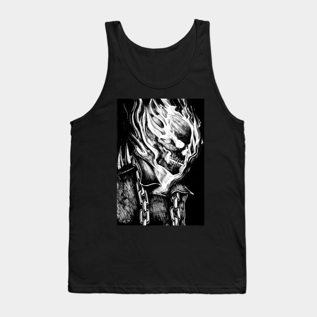 Ghost Rider - Inktober 2018 Tank Top by Jomeeo